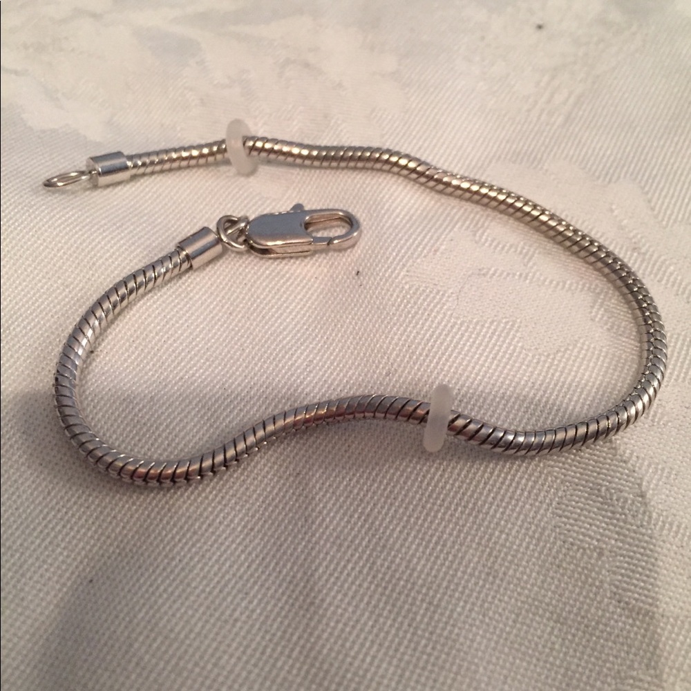 Silver 8” Bracelet for Slip-On Charms